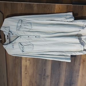 Silver long jean top XL